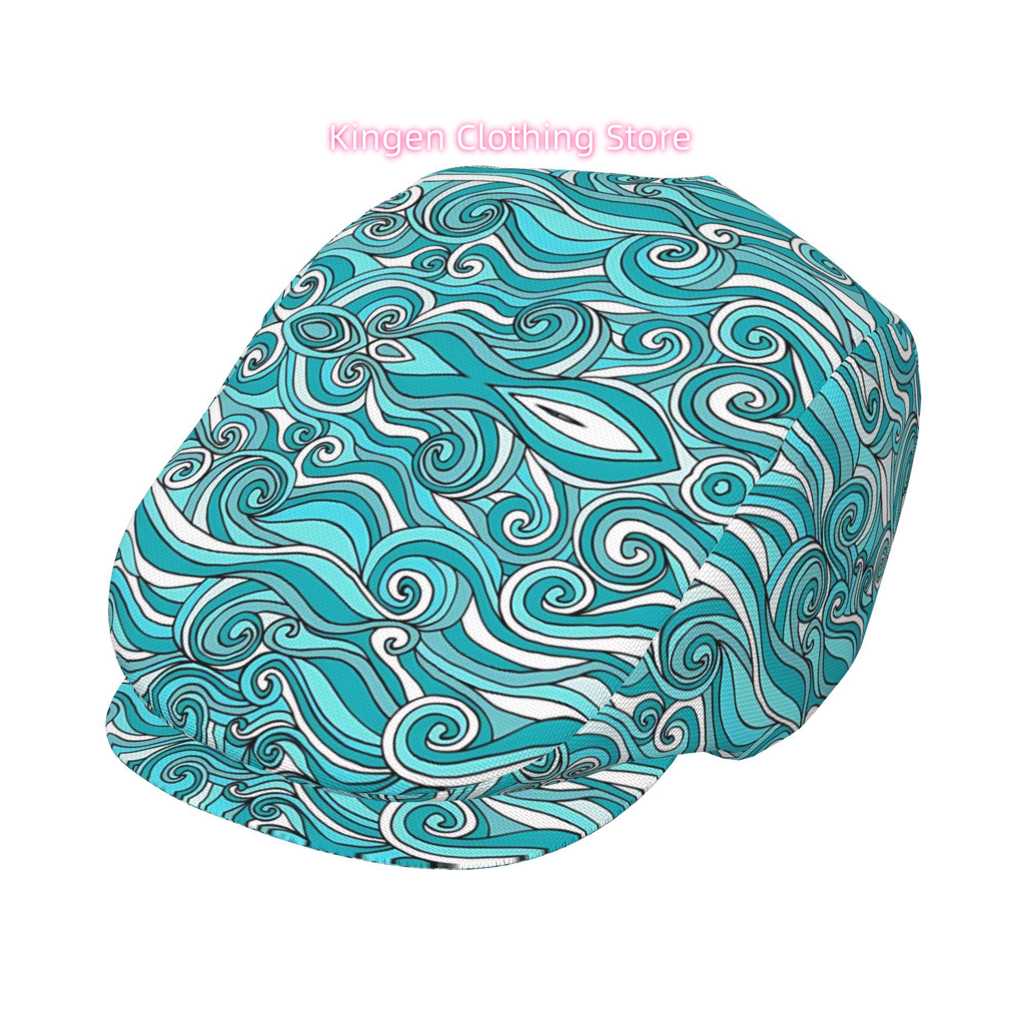 Newsboy Cap Ivy - Casquette plate réglable à imprimé vagues