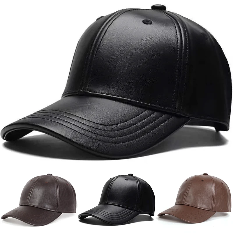 Baseball Cap Structured - Casquette de baseball unisexe en cuir
