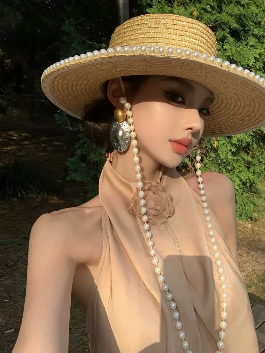 Chapeau de paille avec chaîne  - Cowboy Hat Straw avis et prix